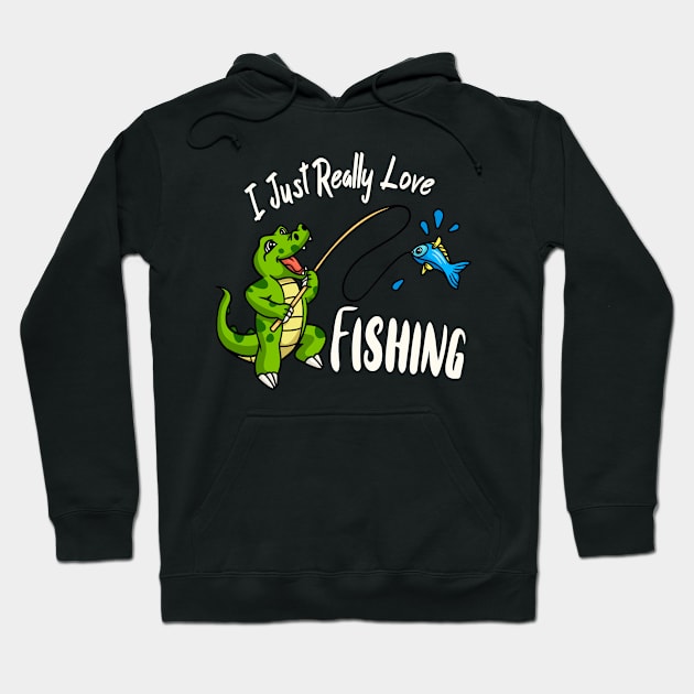 Angler Crocodile Fishing Sport Funny Kids Hoodie by Foxxy Merch